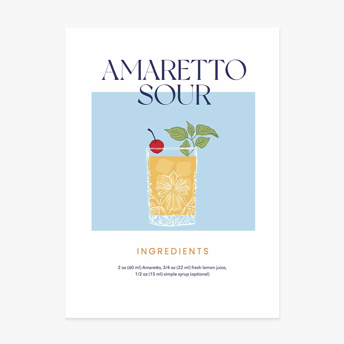 Αφίσα Amaretto Sour