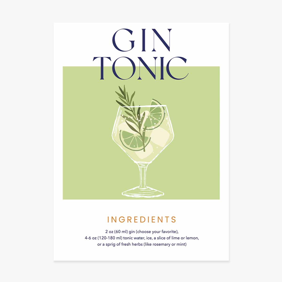Gin and Tonic Poster