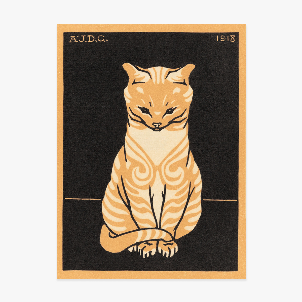 Αφίσα της Julie de Graag, «Sitting cat», 1918