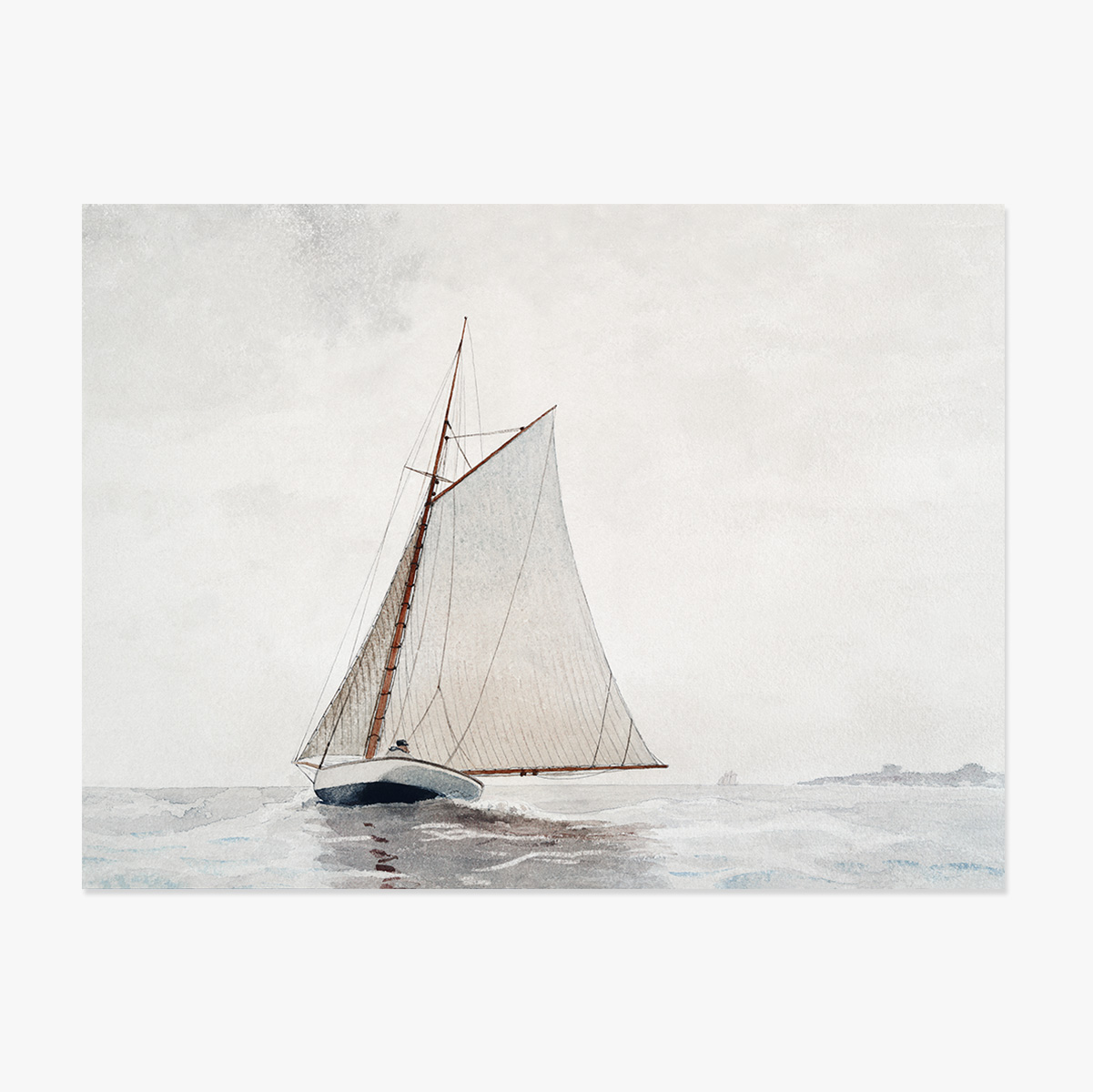 Αφίσα οριζόντιας διάταξης - Winslow Homer - Αναχώρηση από το Γκλόστερ προς την ανοιχτή θάλασσα, 1880