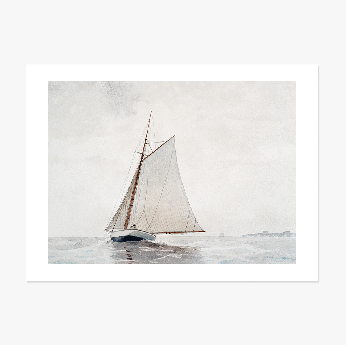 Αφίσα οριζόντιας διάταξης - Winslow Homer - Αναχώρηση από το Γκλόστερ προς την ανοιχτή θάλασσα, 1880