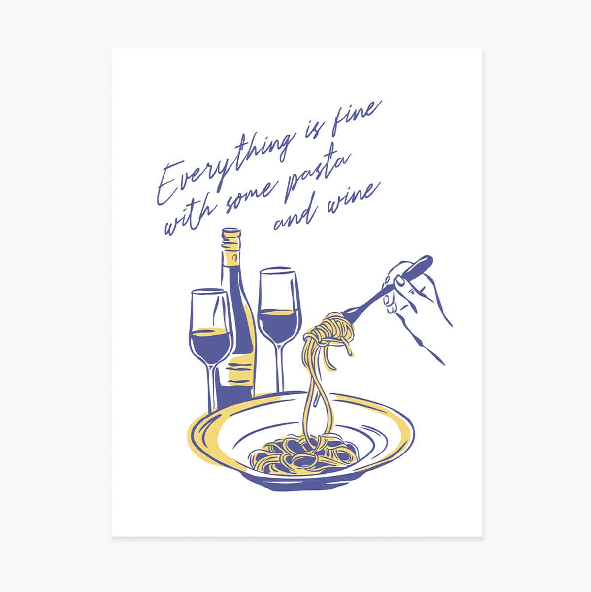 Αφίσα «Some Pasta & Wine»