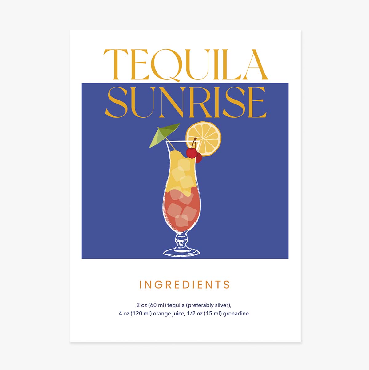 Αφίσα «Tequila Sunrise»