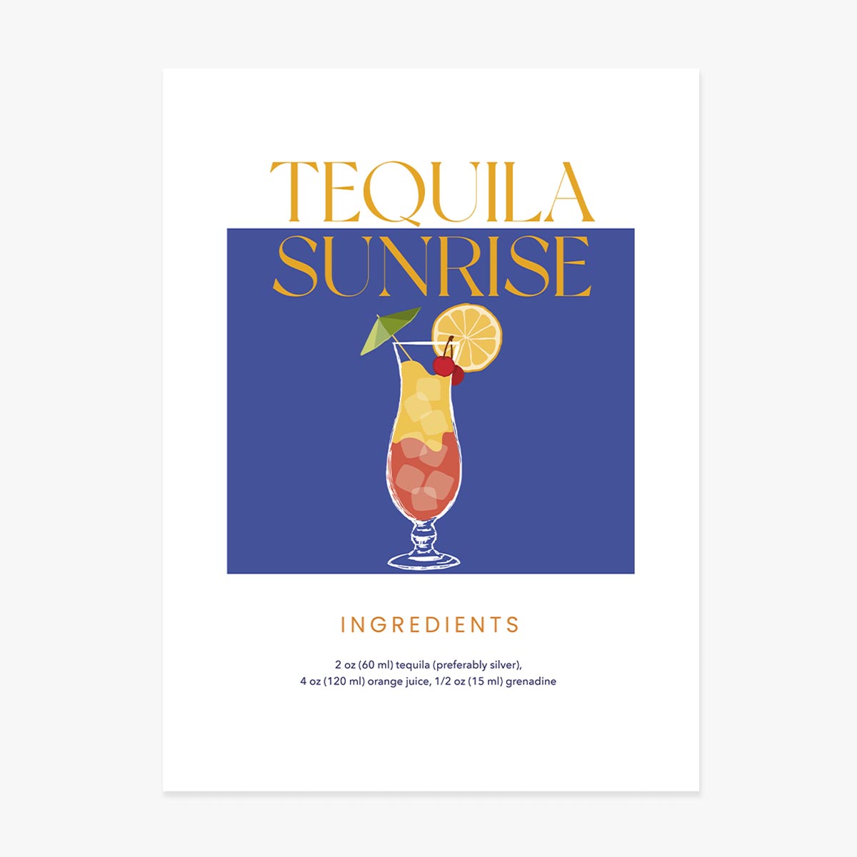 Αφίσα «Tequila Sunrise»